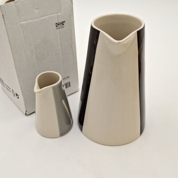 IKEA Lattsald Ceramic Penguin and Baby Coffee Creamer Pitcher Vase Decanter Set - Picture 6 of 15